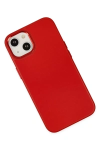 Apple iPhone 14 Plus Kılıf Asya Deri Silikon - Kırmızı