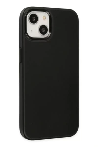 Apple iPhone 14 Plus Kılıf Asya Deri Silikon - Siyah