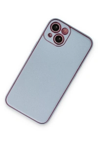 Apple iPhone 14 Plus Kılıf Coco Deri Silikon Kapak - Sky Blue