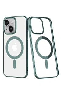 Apple iPhone 14 Plus Kılıf Element Magneticsafe Sert Kapak - Köknar Yeşili