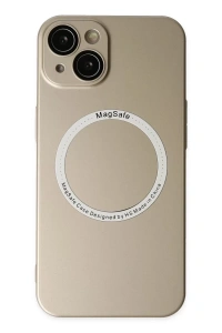 Apple iPhone 14 Plus Kılıf Jack Magneticsafe Lens Silikon - Gold