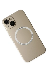 Apple iPhone 14 Plus Kılıf Jack Magneticsafe Lens Silikon - Gold