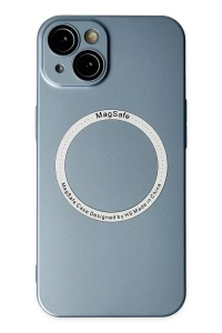 Apple iPhone 14 Plus Kılıf Jack Magneticsafe Lens Silikon - Sierra Blue