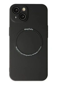 Apple iPhone 14 Plus Kılıf Jack Magneticsafe Lens Silikon - Siyah