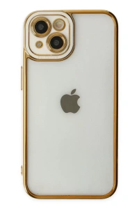 Apple iPhone 14 Plus Kılıf Liva Lens Silikon - Beyaz