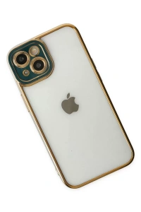 Apple iPhone 14 Plus Kılıf Liva Lens Silikon - Yeşil