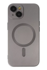 Apple iPhone 14 Plus Kılıf Moshi Lens Magneticsafe Silikon - Füme