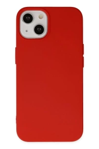 Apple iPhone 14 Plus Kılıf Nano içi Kadife Silikon - Kırmızı
