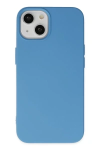 Apple iPhone 14 Plus Kılıf Nano içi Kadife Silikon - Mavi