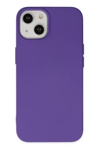 Apple iPhone 14 Plus Kılıf Nano içi Kadife Silikon - Mor