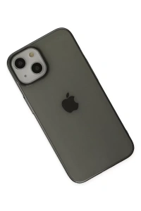 Apple iPhone 14 Plus Kılıf Pc Sert Şeffaf Kapak - Siyah