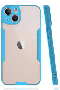 Apple iPhone 14 Plus Kılıf Platin Silikon - Mavi