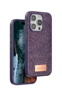 Apple iPhone 14 Pro Bright Simli Kapak - Derin Mor