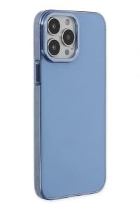 Apple iPhone 14 Pro Kılıf Anka PC Sert Metal Kapak - Mavi