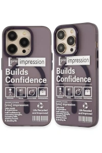 Apple iPhone 14 Pro Kılıf Apollo Magneticsafe Desenli Kapak - Apollo Mor - 6