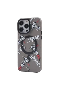 Apple iPhone 14 Pro Kılıf Apollo Magneticsafe Desenli Kapak - Apollo Siyah - 3