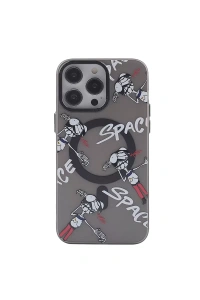 Apple iPhone 14 Pro Kılıf Apollo Magneticsafe Desenli Kapak - Apollo Siyah - 3