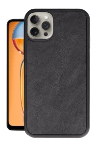 Apple iPhone 14 Pro Kılıf Aras Deri Kapak - Siyah