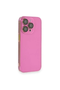 Apple iPhone 14 Pro Kılıf Armada Lensli Kapak - Pembe