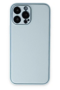 Apple iPhone 14 Pro Kılıf Coco Deri Silikon Kapak - Sky Blue