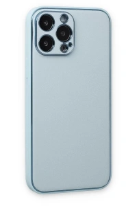 Apple iPhone 14 Pro Kılıf Coco Deri Silikon Kapak - Sky Blue