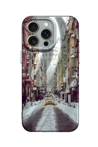 Apple iPhone 14 Pro Kılıf Crew Desenli Kapak - Galata Kulesi