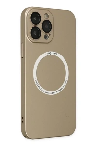 Apple iPhone 14 Pro Kılıf Jack Magneticsafe Lens Silikon - Gold