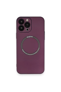 Apple iPhone 14 Pro Kılıf Jack Magneticsafe Lens Silikon - Mürdüm