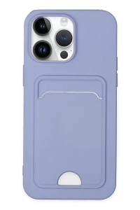 Apple iPhone 14 Pro Kılıf Kelvin Kartvizitli Silikon - Lila