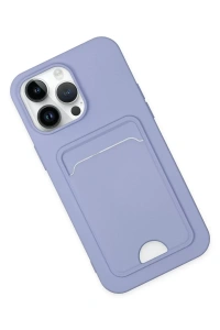 Apple iPhone 14 Pro Kılıf Kelvin Kartvizitli Silikon - Lila