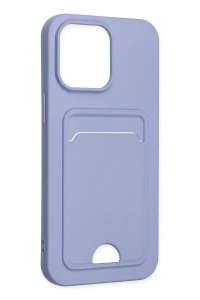 Apple iPhone 14 Pro Kılıf Kelvin Kartvizitli Silikon - Lila
