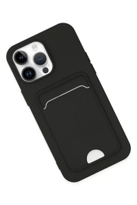 Apple iPhone 14 Pro Kılıf Kelvin Kartvizitli Silikon - Siyah