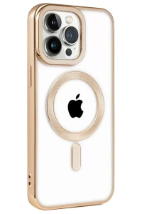 Apple iPhone 14 Pro Kılıf Kronos Magsafe Kapak - Gold