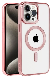 Apple iPhone 14 Pro Kılıf Kronos Magsafe Kapak - Rose Gold
