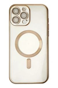 Apple iPhone 14 Pro Kılıf Kross Magneticsafe Kapak - Gold