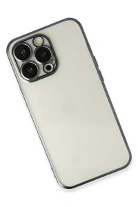 Apple iPhone 14 Pro Kılıf Lensli Silikon - Siyah