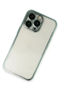 Apple iPhone 14 Pro Kılıf Lensli Silikon - Yeşil