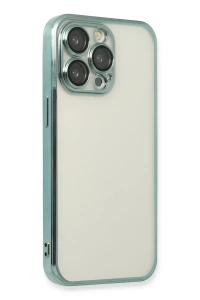Apple iPhone 14 Pro Kılıf Lensli Silikon - Yeşil