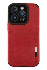 Apple iPhone 14 Pro Kılıf Loop Deri Silikon - Kırmızı