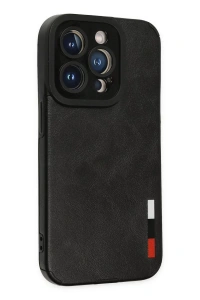 Apple iPhone 14 Pro Kılıf Loop Deri Silikon - Siyah