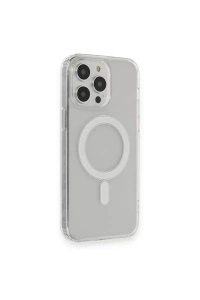Apple iPhone 14 Pro Kılıf Matte Şeffaf Magneticsafe - Şeffaf