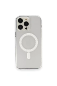 Apple iPhone 14 Pro Kılıf Matte Şeffaf Magneticsafe - Şeffaf