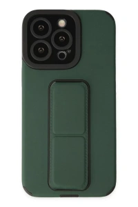 Apple iPhone 14 Pro Kılıf Mega Standlı Silikon - Yeşil