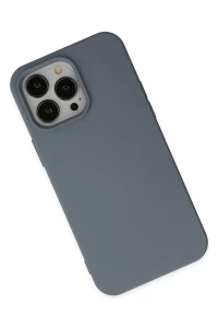 Apple iPhone 14 Pro Kılıf Nano içi Kadife Silikon - Gri