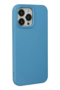 Apple iPhone 14 Pro Kılıf Nano içi Kadife Silikon - Mavi