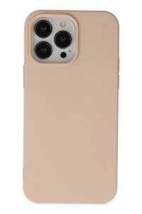 Apple iPhone 14 Pro Kılıf Nano içi Kadife Silikon - Pudra