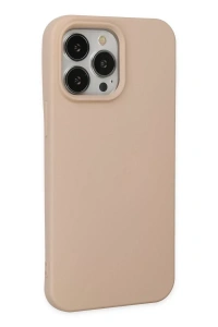 Apple iPhone 14 Pro Kılıf Nano içi Kadife Silikon - Pudra
