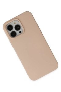 Apple iPhone 14 Pro Kılıf Nano içi Kadife Silikon - Pudra