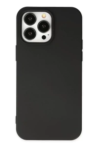 Apple iPhone 14 Pro Kılıf Nano içi Kadife Silikon - Siyah