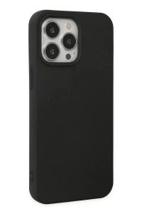 Apple iPhone 14 Pro Kılıf Nano içi Kadife Silikon - Siyah